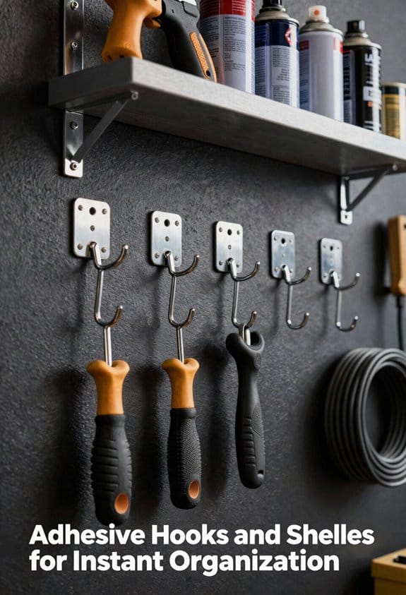 damage free adhesive wall storage