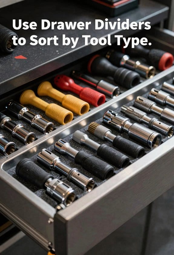 divide drawers by tooltype