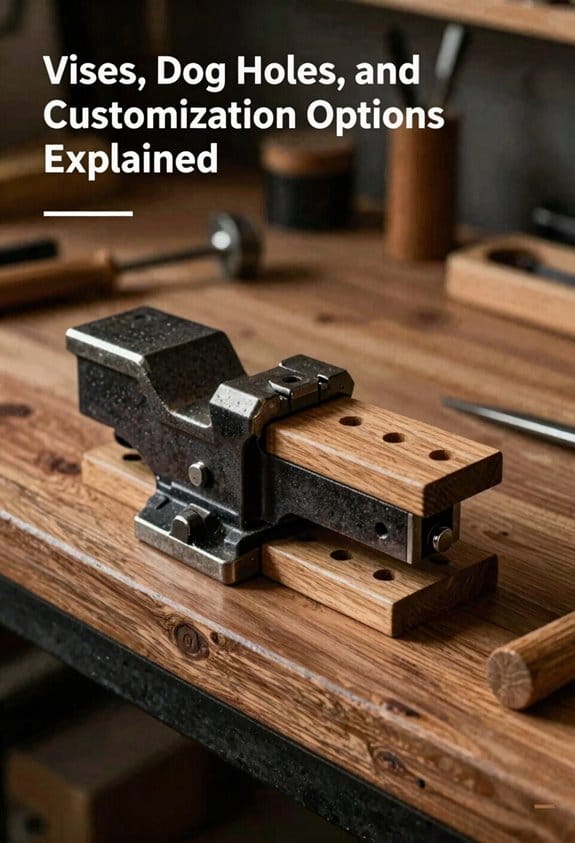 dog holes and vises