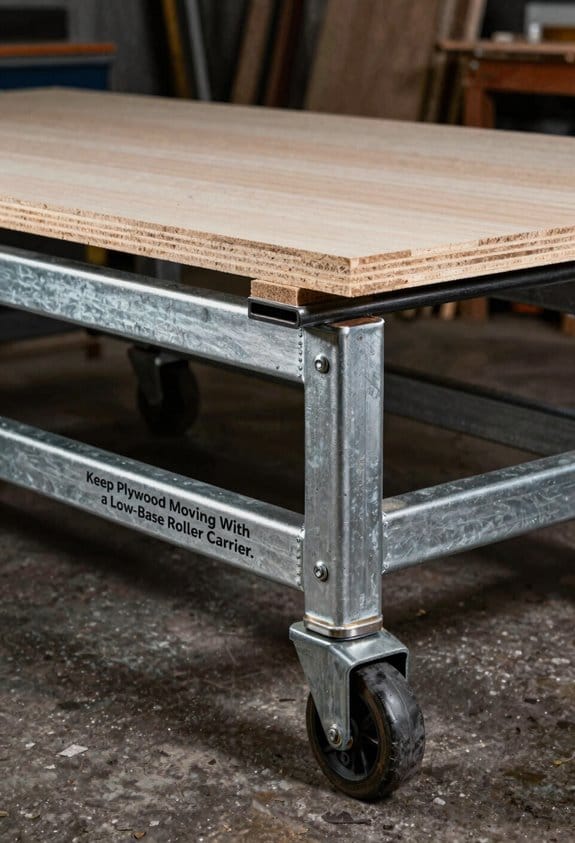 low profile plywood roller carrier
