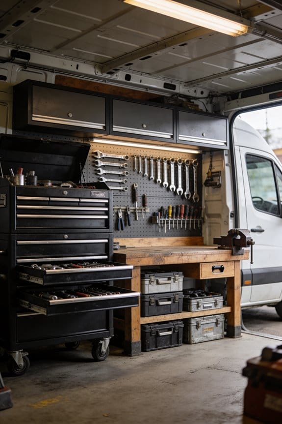 neatly arranged professional toolset