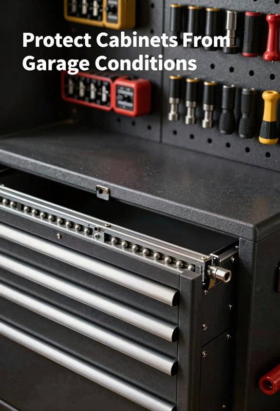 protect cabinets from garage condition