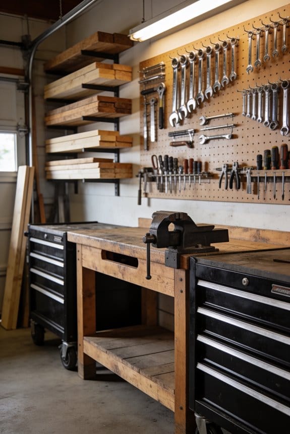 space saving vertical lumber storage