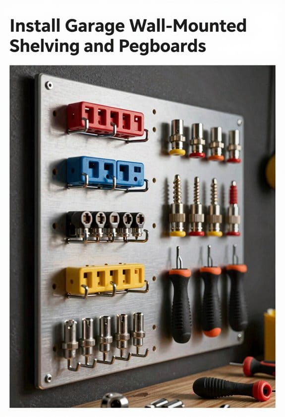 vertical organized garage storage