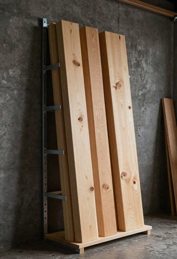 vertical racks for 8 foot lumber