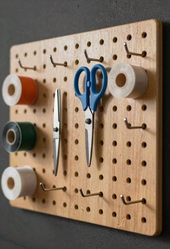 vertical wall craft storage