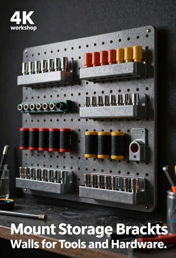 wall mounted angled tool organization